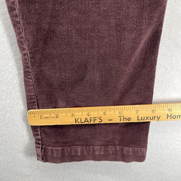 LL BEAN Pants Womens 12 M Tall Corduroy Straight High Rise Purple HK VTG - Picture 13 of 14